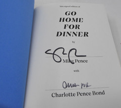 *2x SIGNED* Mike Pence & Charlotte Go Home for Dinner Advice Faith Family (HC)