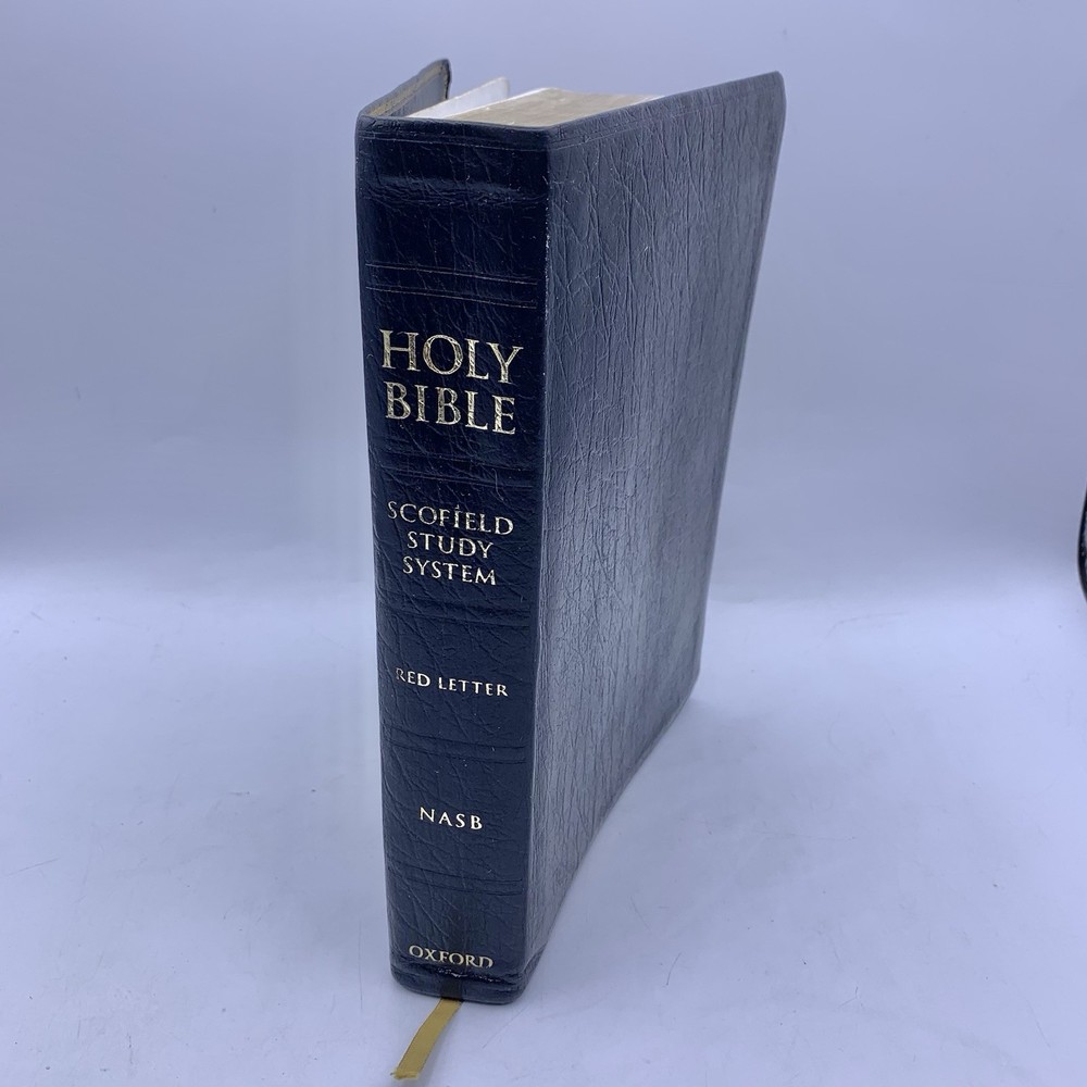 Holy Bible Scofield Study System NASB 5514RRL RARE Leather NASB Red Letter 2005