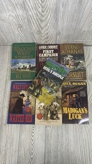 Western Action Adventure Lot of 7 Paperback Trent Dugan Work Coburn Ross Athanas