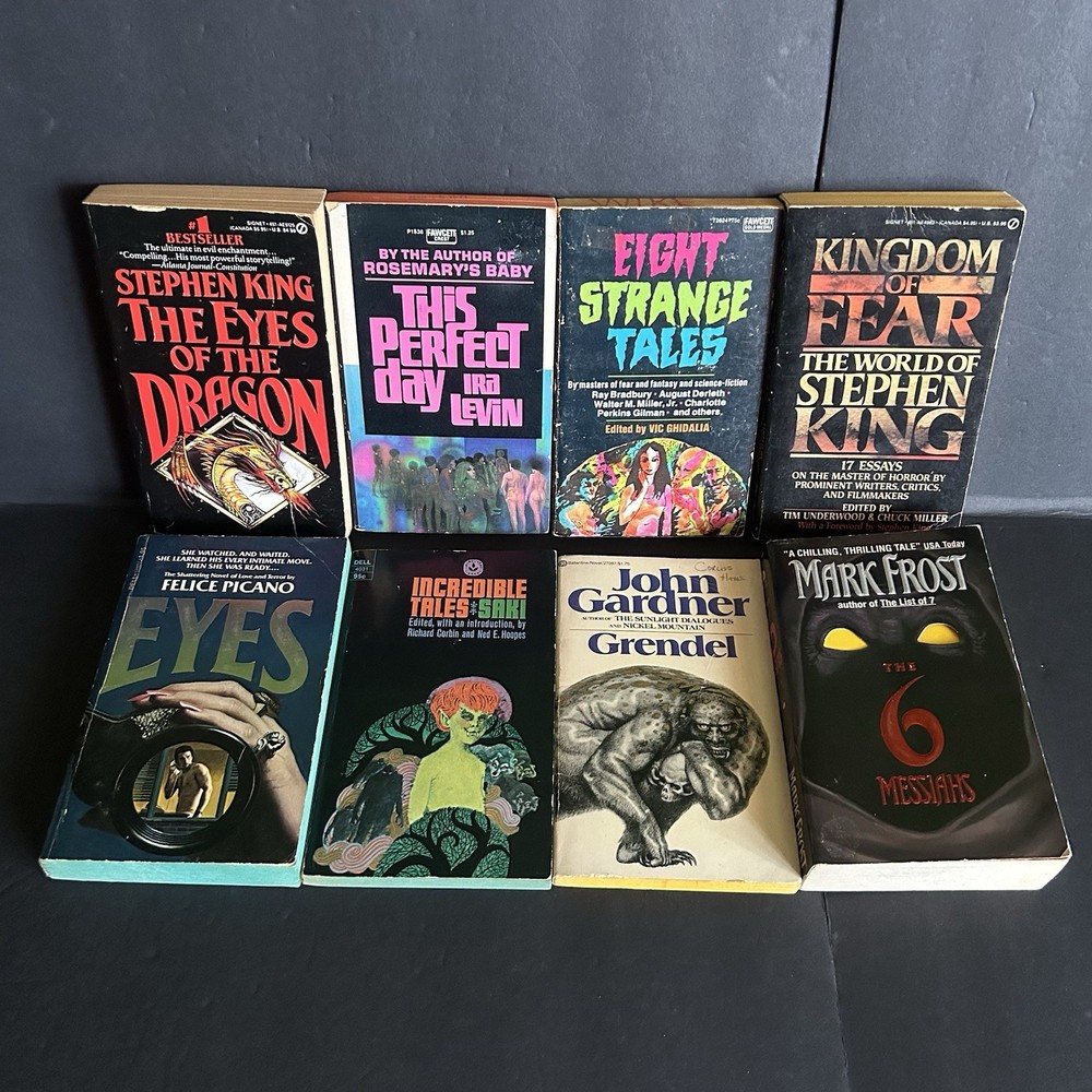 Horror Book Lot x 8 Vintage Mass Market Paperbacks Various Titles as Shown