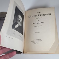 The Gotha Program by Karl Marx New York Labor News 1922 Lots of Wear Rare HTF