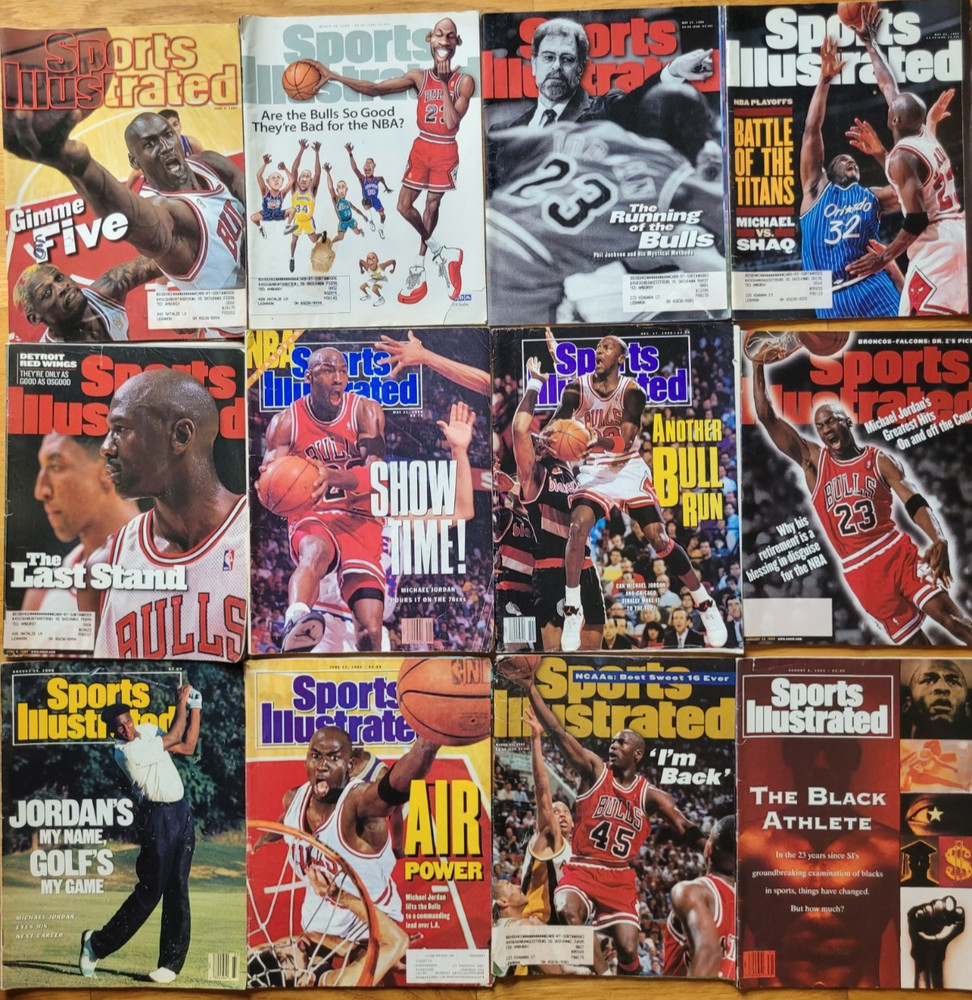 SPORTS ILLUSTRATED MICHAEL JORDAN LOT CHICAGO BULLS COLLECTION 12 MAGAZINES
