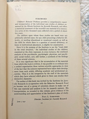 1931 Children’s Behavior Problems Ackerson 1st Ed Univ Chicago Psychology Wells