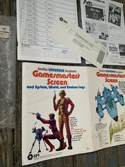 Universe SPI Games Masters Screen Game Book Logs 1981 Dragon Quest