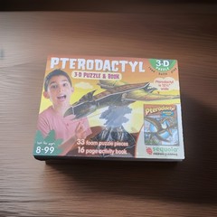 Dinosaurs Gift Pack-Pterodactyl 3D Puzzle & Book-Dinosaurs Characters 8-Pack NEW