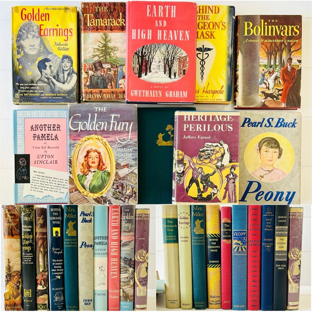 VTG Novels Book Lot of 10 1940s-50s Hardcovers Granny’s House Smell Estate Sale