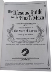 The Maze of Games Mike Selinker 2nd Ed Hardcover Theseus Guide Lone Shark