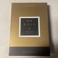 KJV Large Print Verse-By Verse Ref. Bible, Maclaren Series, Brwn Genuine Leather
