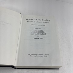 Word Studies in the Greek New Testament by Kenneth S. Wuest Vol 1-3 Only 1973