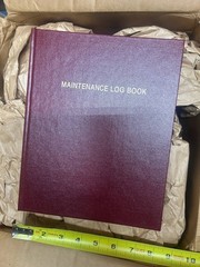 Maintenance Log Book Hardbound 120 Pages Industrial Equipment Record Journal