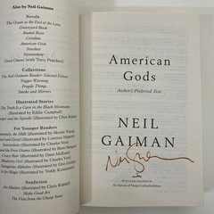 American Gods Neil Gaiman SIGNED William Morrow 2021 Author’s Preferred Text TPB