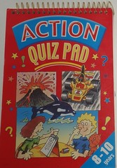 Action Quiz Pad 8-10 Years Spiral Bound 400 Questions 7 Categories Illustrated