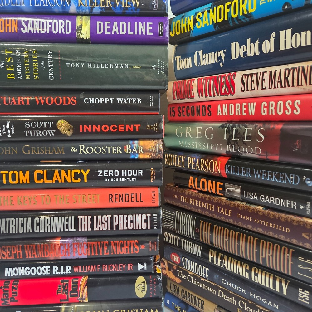 Books Lot 6 Mystery Suspense Thriller Crime Random Mixed Assorted Hardcover VGC