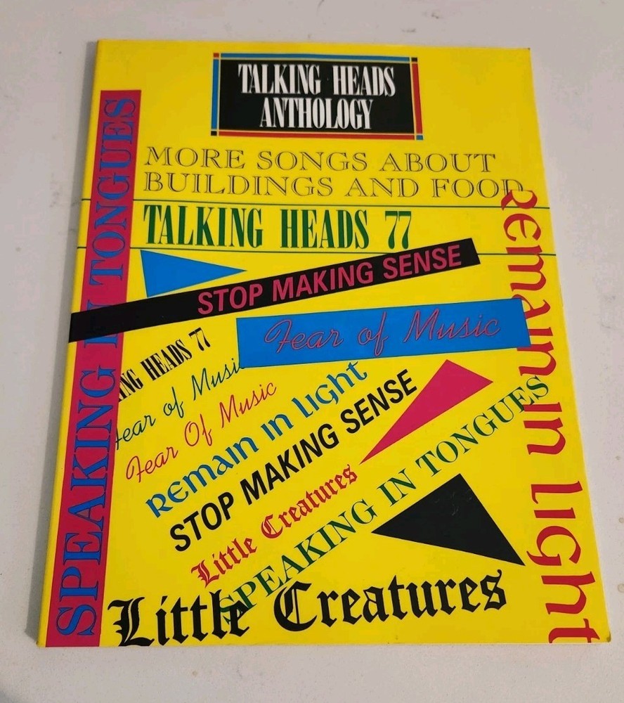 Talking Heads Anthology~Talking Heads~David Byrne~Excellent Music Book fr. 1986!