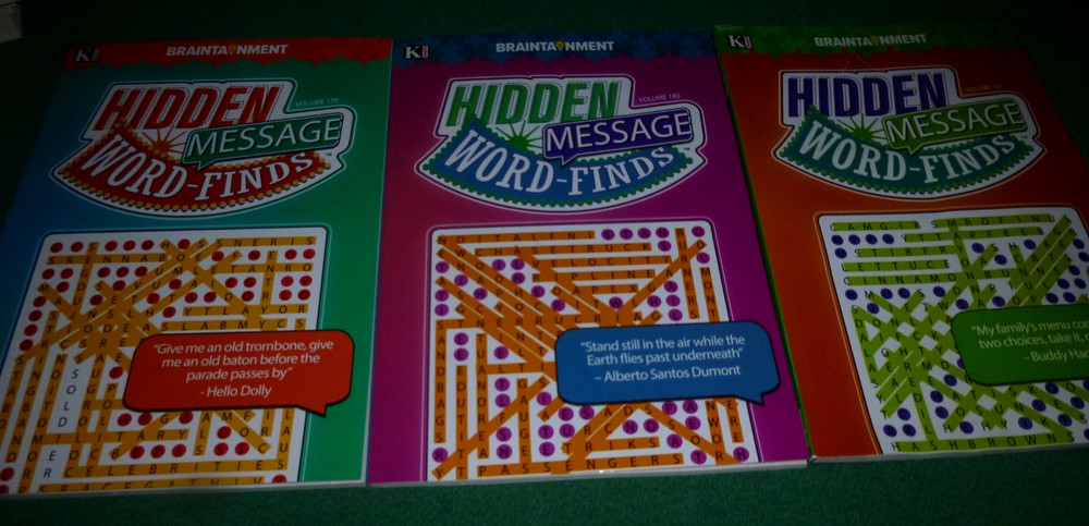 Lot of 3 Kappa Hidden Message Word-Finds – Vol. 179, 180 & 181 – Brand New!!