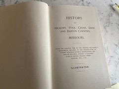 Book Genealogy History Missouri Illustrated Hickory Polk Cedar Dade Barton 1889