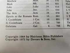 Holy Bible King James Version Red Letter Edition Family 1971 Heirloom Hardcover