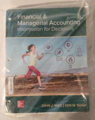 Financial and Managerial Accounting 8th ed. Loose-Leaf, John J Wild, Ken W Shaw