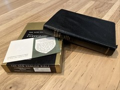 Oxford Cambridge NEB Cameo New English Bible Antique French Morocco Leather 54X