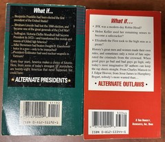 ALTERNATE PRESIDENTS and ALTERNATE OUTLAWS; editor: Mike Resnick, Used, Paper