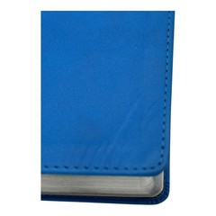 Hands-On Bible -NLT -Leather Like- Blue -Silver Gilded Page Edges -2013