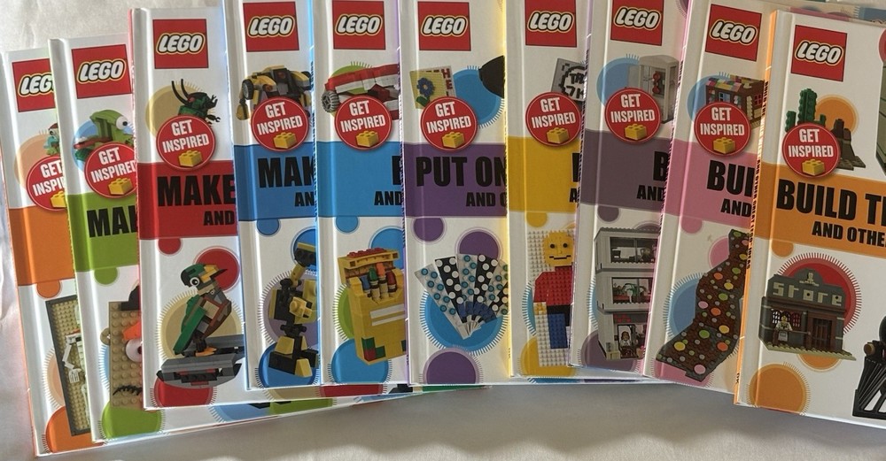 LEGO DK Building Ideas Hardcover Books 10 In The Set. Make A Mech Pirate Or Town
