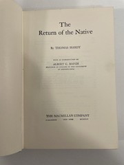 The Return Of The Native Thomas Hardy The Macmillan Company 1949 HC