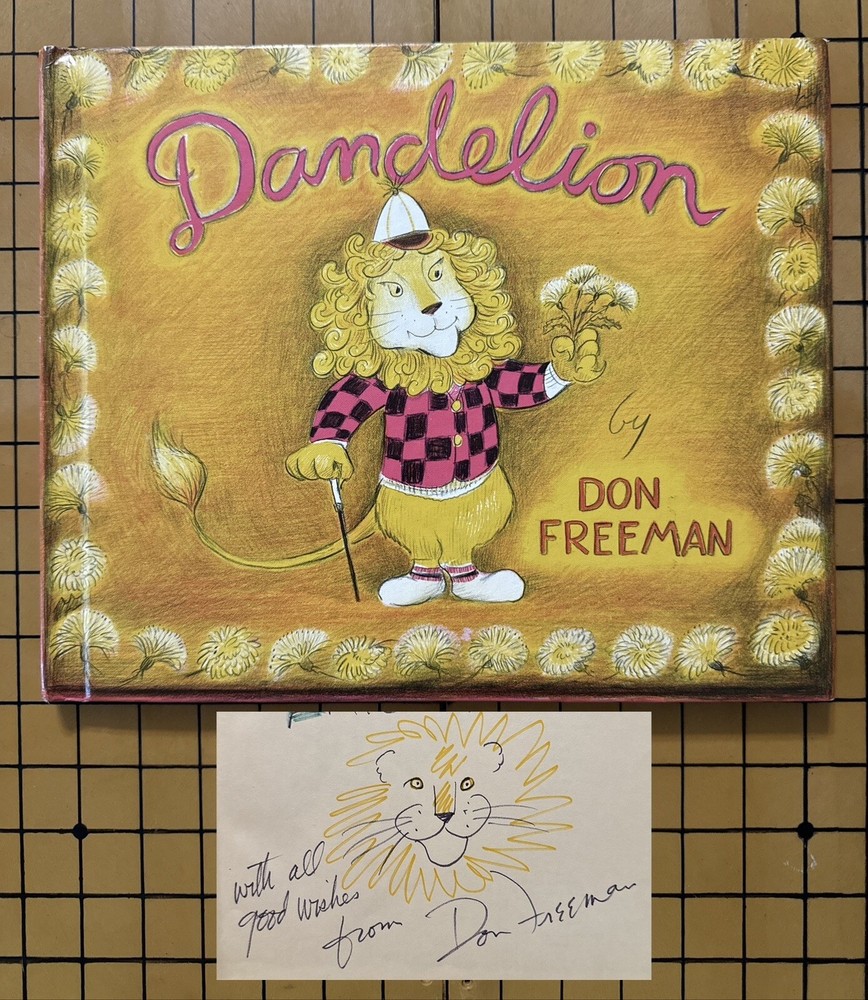 DANDELION by Don Freeman (SIGNED w/Illustration, Hardcover, 1972)
