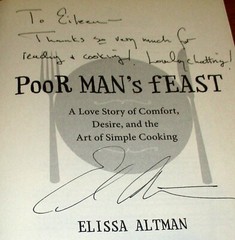 2013 Poor Man’s Feast by Elissa Altman SIGNED Softcover 297 Pages
