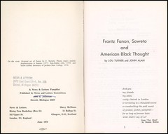 Frantz Fanon, Soweto and American Black Thought