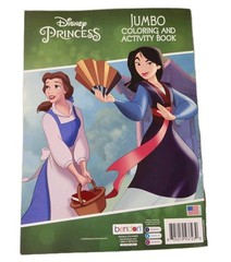 Disney Princess Jumbo Coloring Book Belle Beauty and the Beast Mulan Cinderella