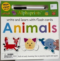 Alphaprints Write and Learn with Flash Cards Wipe Clean board book, Roger Priddy