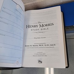 HENRY MORRIS STUDY BIBLE KJV GENUINE LEATHER KING JAMES VERSION HOLY BIBLE