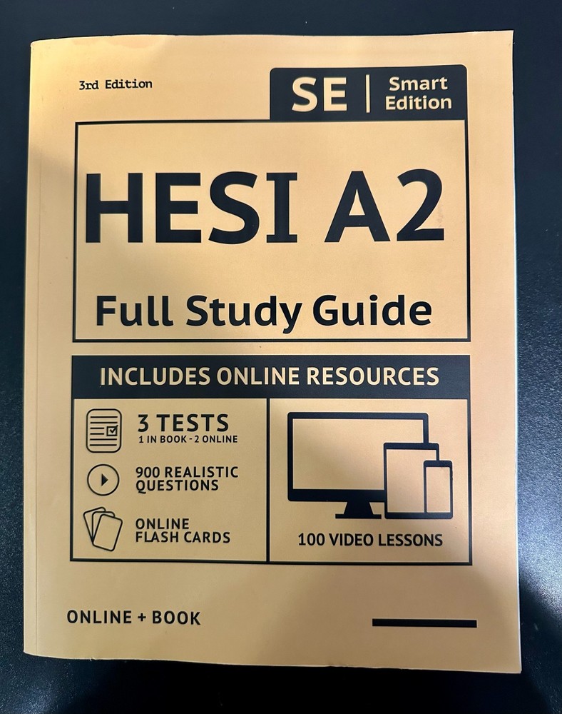 HESI A2 Full Study Guide 3rd Edition Smart Edition Paperback 2022