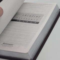 NIV Thinline Reference Bible (2002, Premium Bonded Leather) Burgundy W/Box