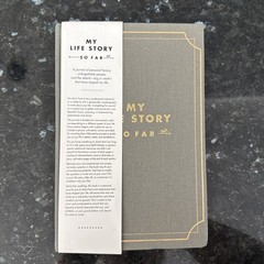 MY LIFE STORY So Far : A Journal of Personal History Book Gray New