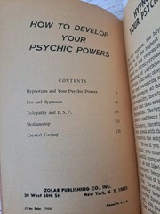 Hypnosis & Your Psychic Powers – Zolar’s – Paperback