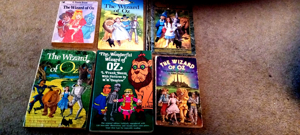 Lot of 6 Wizard of Oz-4 Paper+2 Hardcover Books-mixed lot-1960-64-77-80’s-84-92