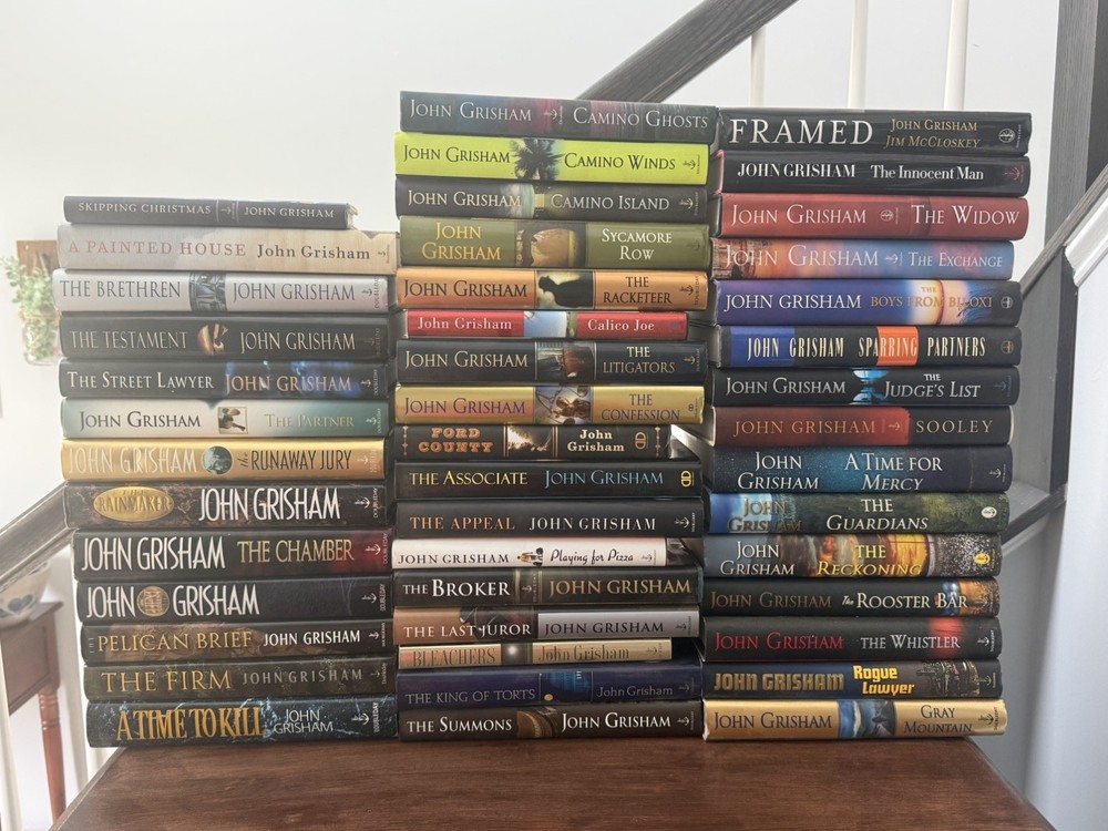 John Grisham – 45-Book Complete Hardcover Adult Novels Set – Legal Thriller