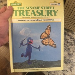 Complete Sesame Street Treasury Set 1-15 w/ Big Bird Holder 1983 CTW Books