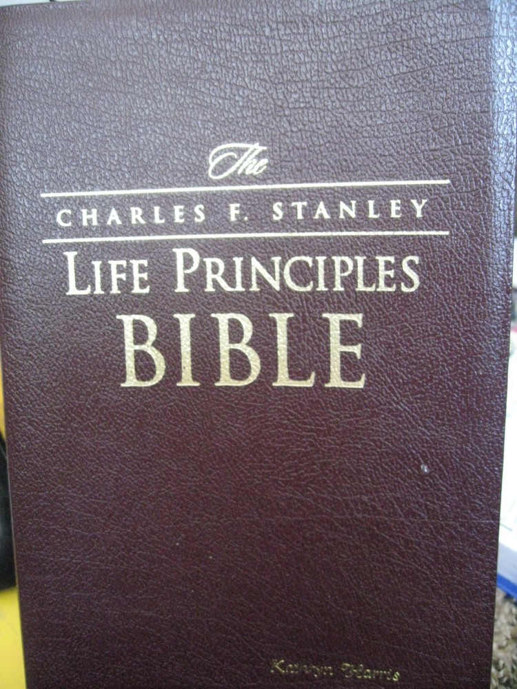 NASB, The Charles F. Stanley Life Principles Bible, Large Print, Leathersoft…