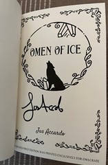 Omen of Ice by Jus Accardo Owlcrate Exclusive Signed First Edition novel, New