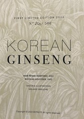 Botalys Korean Ginseng Mar Penas Martinez Hardcover Book 2023 Used