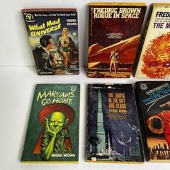 Fredric Brown Vintage Paperback Book Lot 1950s, 60s, 80s Sci Fi