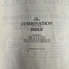 Holy Bible National Bible Press Pronouncing Red Letter KJV 1940’s Thumb Tabs