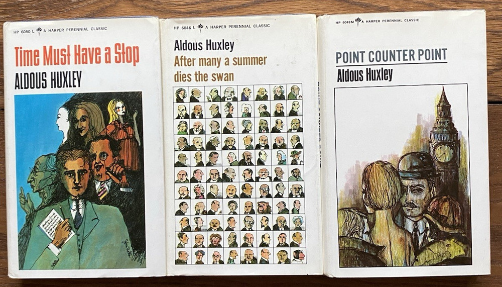 Aldous Huxley Lot of 3 Harper Perennial Classics Hardcover Dust Jacket