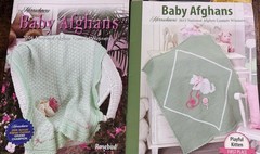 Herrschners Leisure Arts Baby Afghans Pattern Book Set of 7 Craft Hobby Book Lot