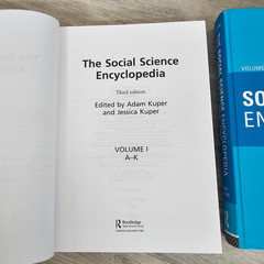 The Social Science Encyclopedia HC Volumes 1 & 2 by Adam & Jessica Kuper