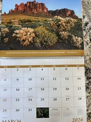 AMERICA Hanging Calendar 2026 Landmarks Scenery USA Oceans Mountains Bible Quote