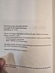 With Scapel And The Sword By Lincoln D Nelson, M.D. (SIGNED) Rare